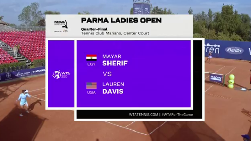 WTA 250 | Parma Open | Mayar Sherif v Lauren Davis | Quarter-final 1 | Highlights