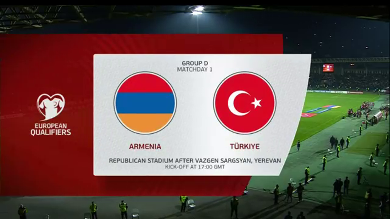 UEFA Euro 2024 Qualifier | Group D | Armenia v Turkey | Highlights