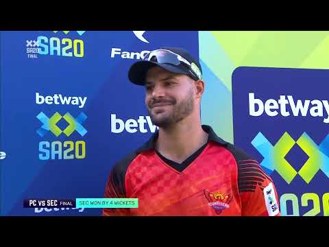 Betway SA20 Cricket League | Final | Capitals V Sunrisers | Interview ...