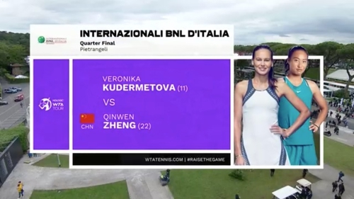 WTA | Italian Open | Veronika Kudermetova v Qinwen Zheng | QF1 | Highlights