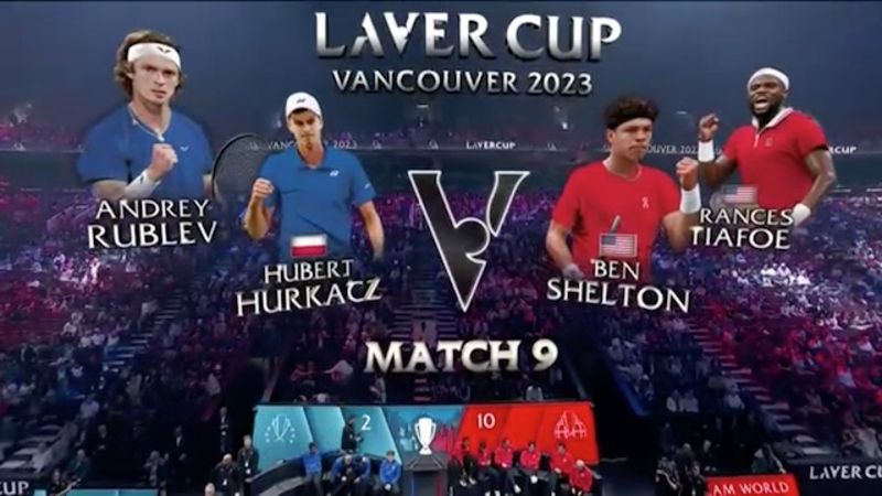 Andrey Rublev/ Hubert Hurkacz  v Ben Shelton/Christopher Eubanks | Day 3 | Highlights | Laver Cup 2023