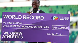 Nigerians bask in Amusan's record-breaking athletic glory