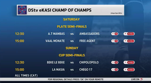 eKasi Champ of Champs | Plate & Cup Semi-finals | SuperSport