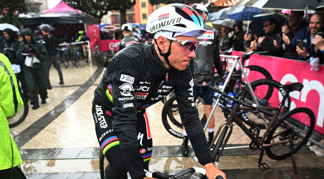 Evenepoel 'happy' after double crash at Giro SuperSport