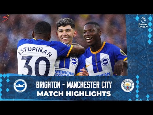 Brighton and Hove Albion v Manchester City | Match in 3 Minutes | Premier League