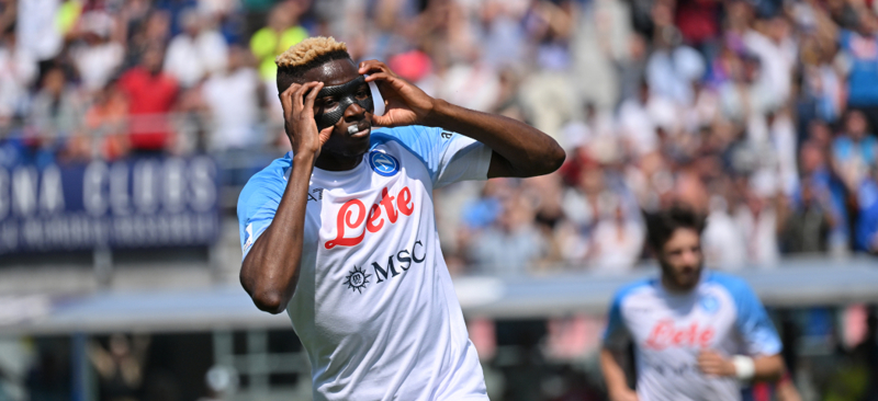 Osimhen double but champions Napoli held by Bologna